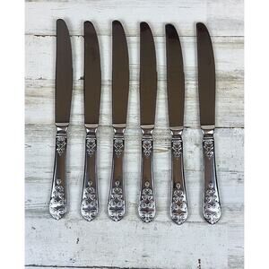Wallace 18/10 Stainless - HOTEL LUX Pattern - 6 Dinner Knives